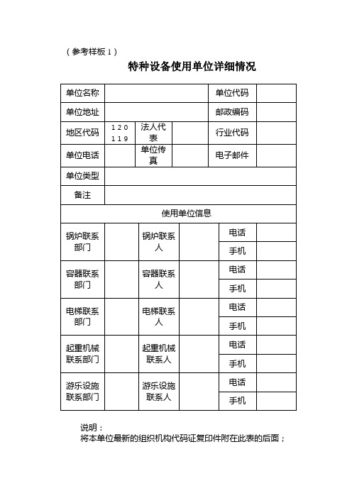 特种设备管理人员任命参考样板