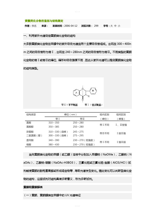 黄酮类化合物的鉴别与结构测定