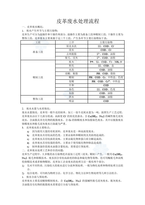 皮革废水处理流程