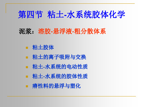 粘土-水系统胶体化学要点