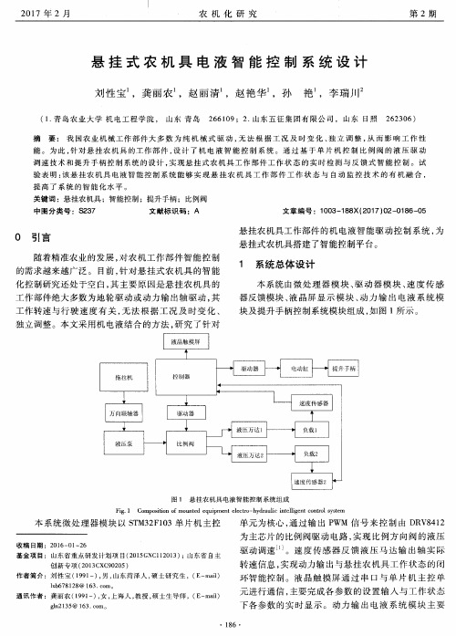 悬挂式农机具电液智能控制系统设计