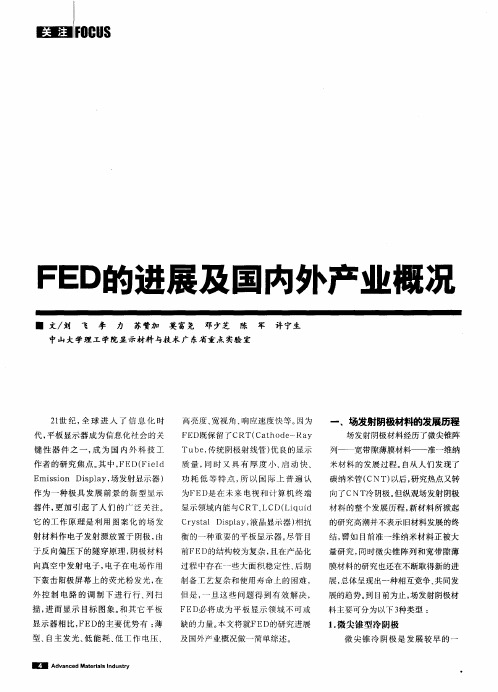 FED的进展及国内外产业概况