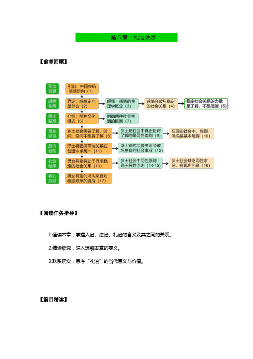 《乡土中国》每章段意梳理【第八章：礼治秩序 第九章：无讼】