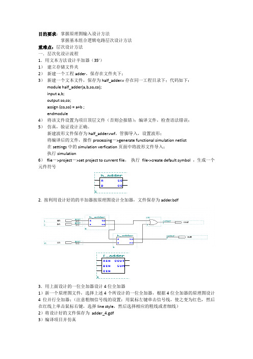 EDA层次设计之全加器设计