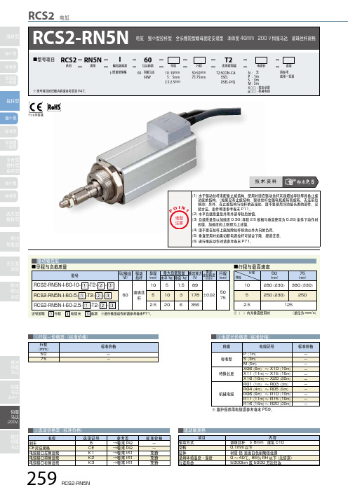 RCS2_rod 电缸 说明书