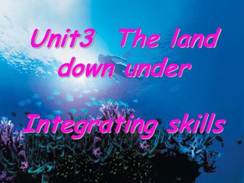 高三英语课件:Integrating skills