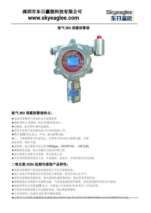 氨气NH3泄露报警器