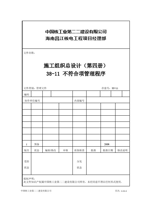 38-11  不符合项管理程序