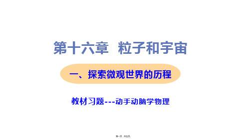 新北师大版九年级全一册初中物理 探索微观世界的历程 教材习题课件