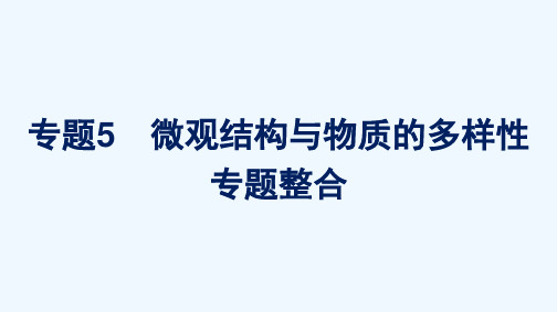 2021_2022学年新教材高中化学专题5微观结构与物质的多样性专题整合课件苏教版必修第一册2021