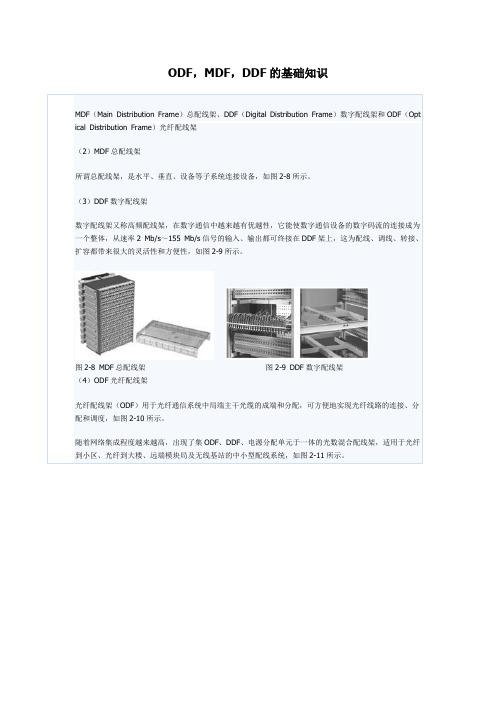 ODF,MDF,DDF的基础知识