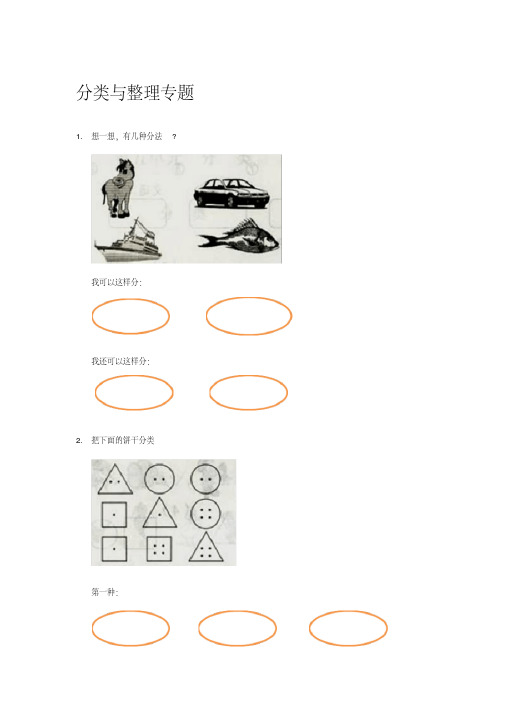 (完整版)一年级分类与整理专题
