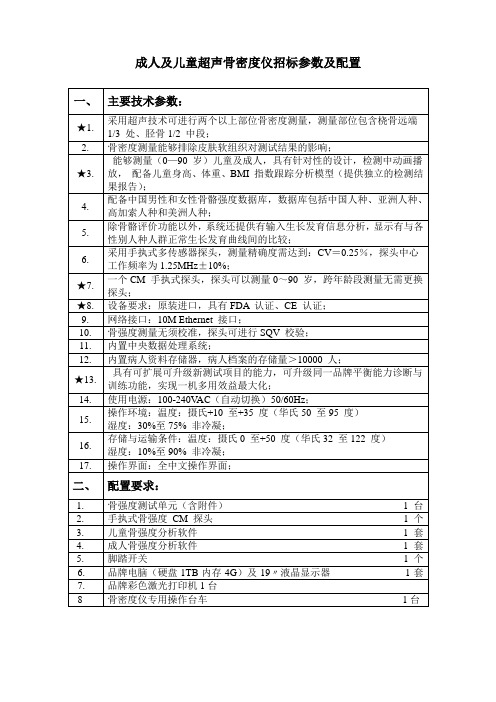 妇幼保健院超声骨密度参数