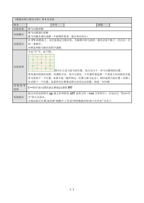 《数据结构与算法分析》第4次实验