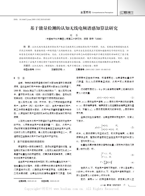 基于能量检测的认知无线电频谱感知算法研究