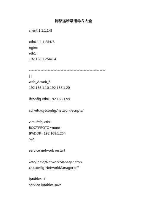 网络运维常用命令大全