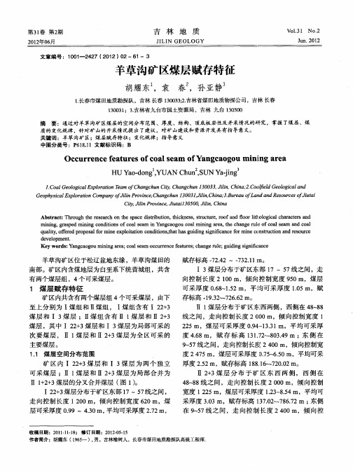 羊草沟矿区煤层赋存特征