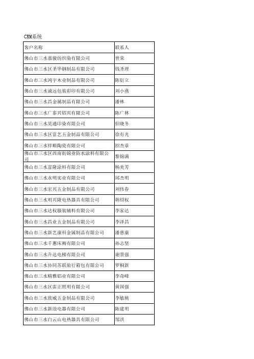 佛山三水企业老板名单