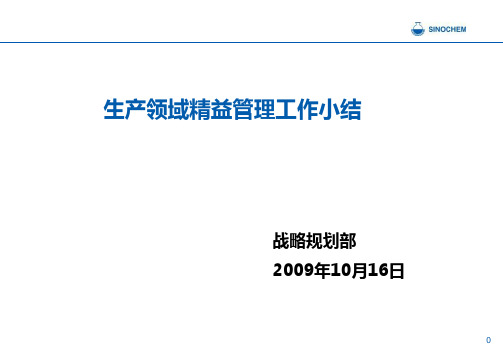 生产领域精益管理工作开展情况小结-PPT文档资料39页