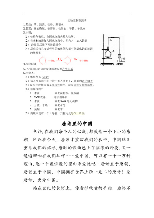 最新实验室制取溴苯