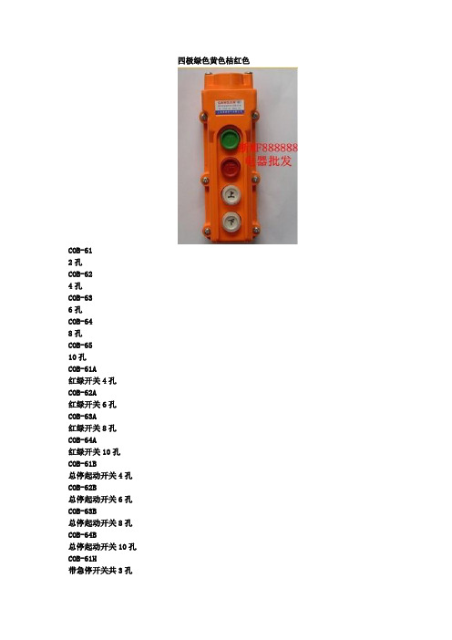 COB  61按钮开关含义