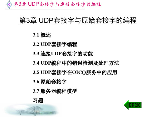 网络应用程序的设计第3章 UDP套接字与原始套接字的编程.ppt