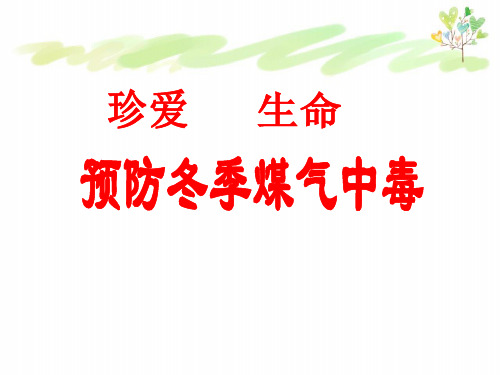 《预防冬季煤气中毒》主题班会课件