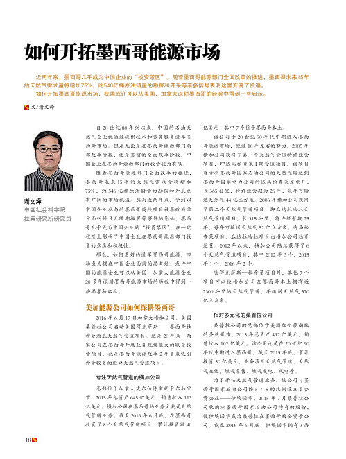 如何开拓墨西哥能源市场
