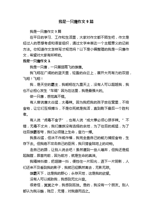 我是一只鹰作文9篇