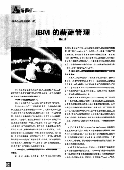 IBM的薪酬管理