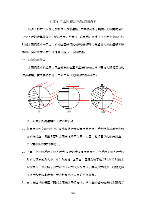 太阳视运动轨迹图解析