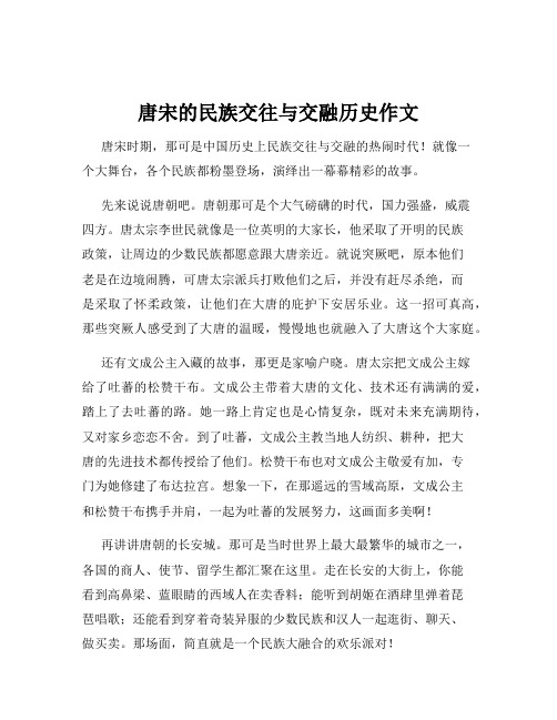 唐宋的民族交往与交融历史作文