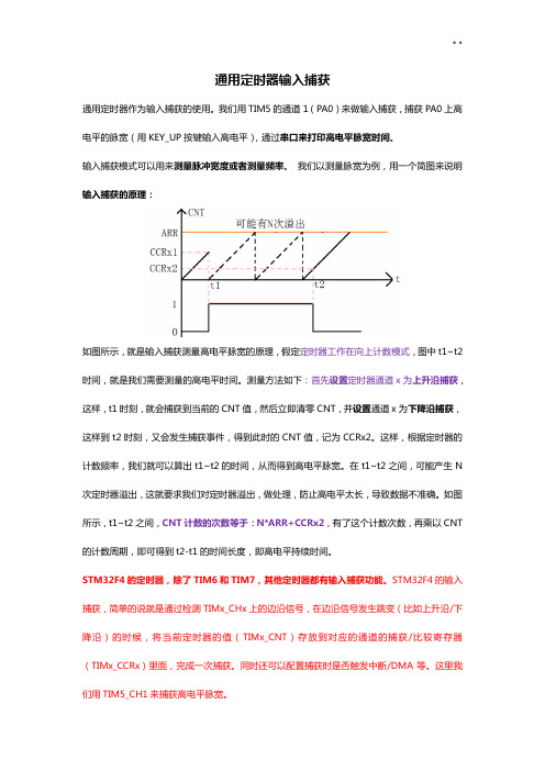 STM32F407通常定时器输入捕获