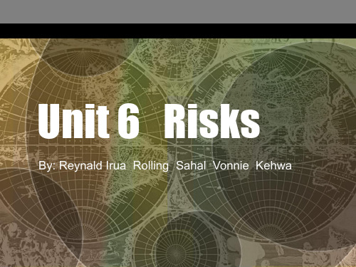 Unit 6   Risks