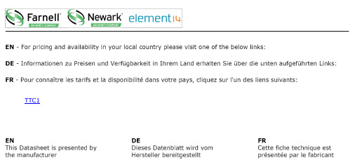 TTC1 产品数据表说明书