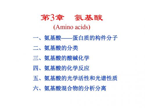 生物化学第3章氨基酸