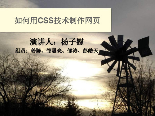 如何用CSS技术制作网页