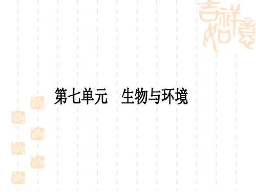 冀少版中考生物 课外提升作业8年级下册 第七单元 生物与环境