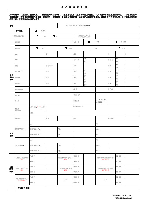 分销商基本信息表