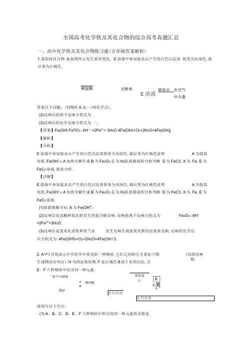 全国高考化学铁及其化合物的综合高考真题汇总