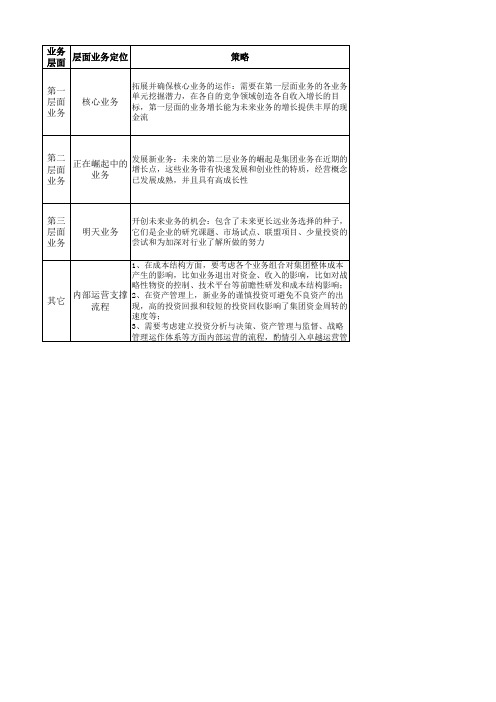 02 集团战略规划-04 集团业务三层面规划模板