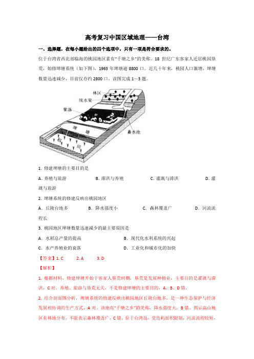 高考复习中国区域地理——台湾详解