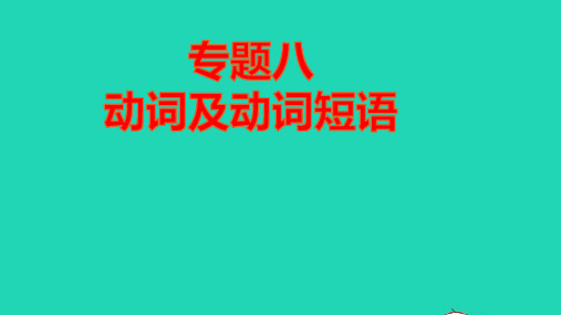 中考英语第二篇语法专题突破专题八动词及动词短语讲本课件ppt