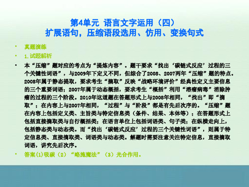 高考语文核按钮第4单元_语言文字运用(四)PPT课件