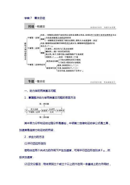 (沪科版)物理必修一全套学案及章末检测试卷第5章 学案7