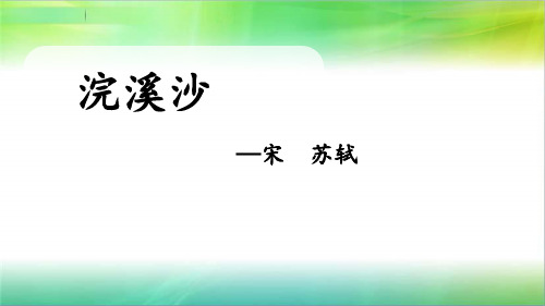 统编人教部编版小学语文六年级下册语文《浣溪沙》部编版