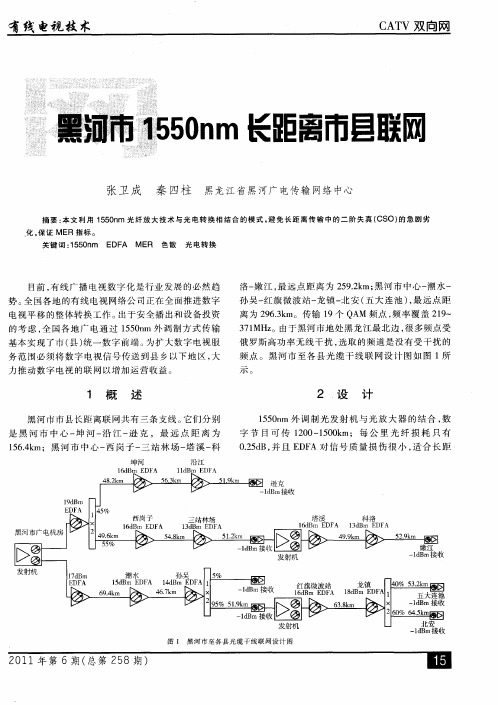 黑河市1550nm长距离市县联网