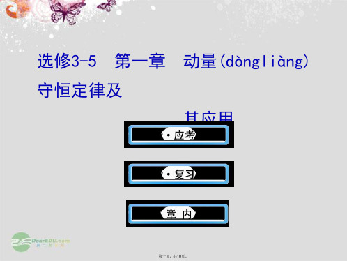 高中物理 1动量守恒定律及其应用课件 教科版选修35