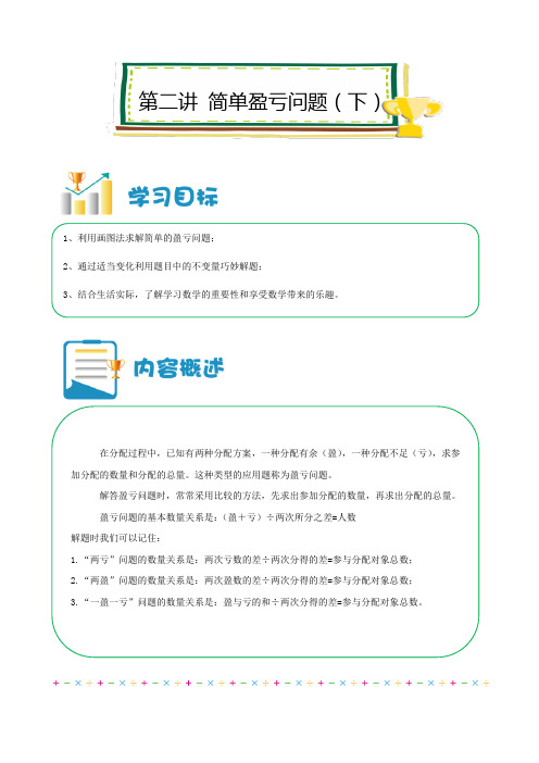 六年级下册数学试题-小升初强化：简单盈亏问题 (下)(解析版)全国通用