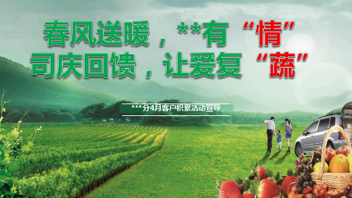 2021保险营销4月客户积累活动宣导24页